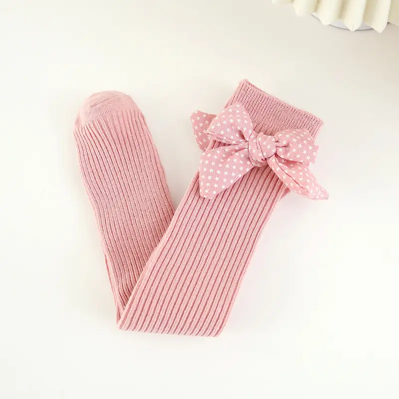 Girls Star Bow Mid-Calf Socks Spring Autumn Korean Style