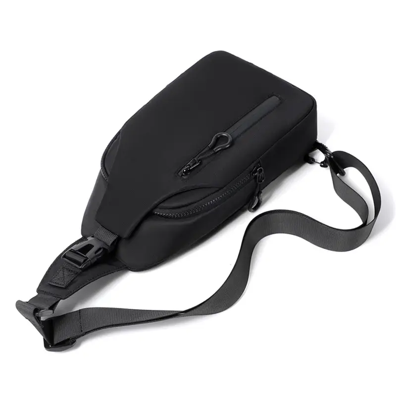 Men's Black Oxford Chest Messenger Bag - Image 5