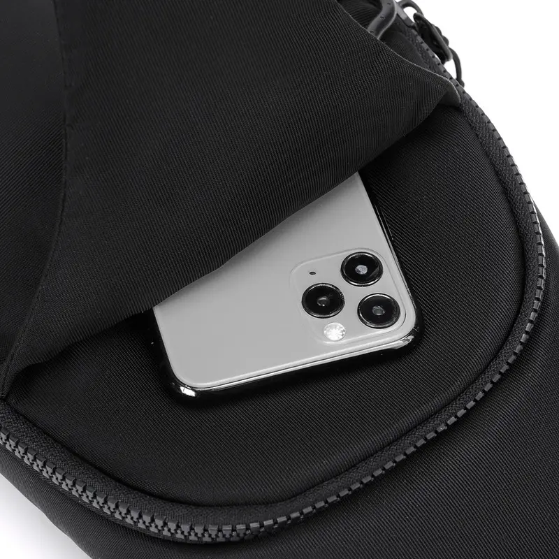 Men's Black Oxford Chest Messenger Bag - Image 7