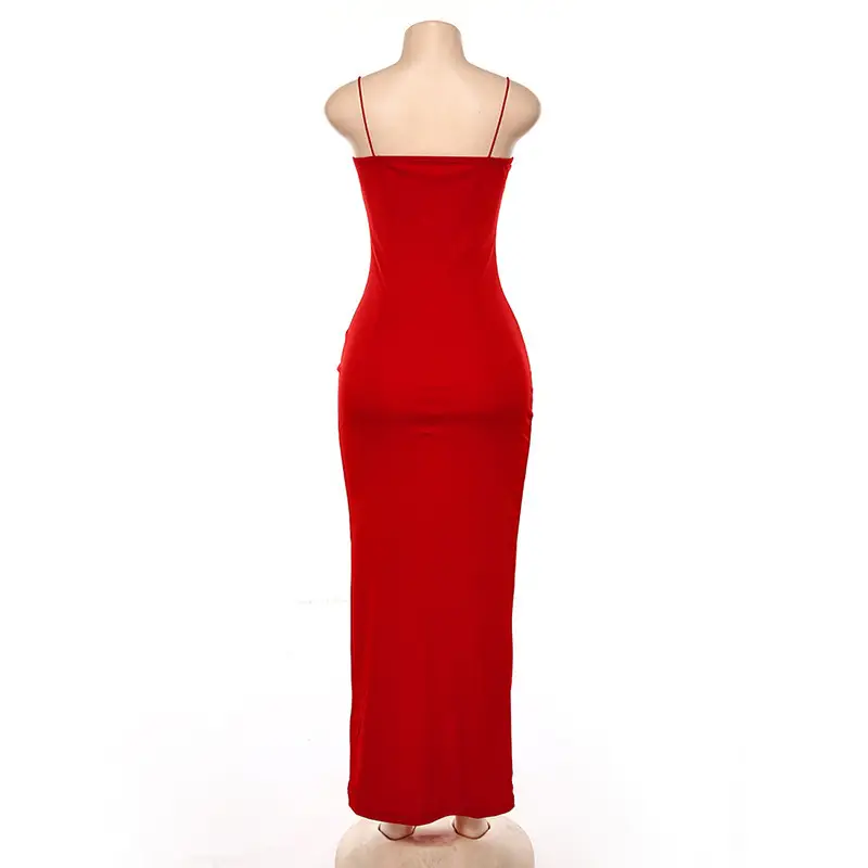 2022 Black Slim Split Sling Dress for Women - Image 6