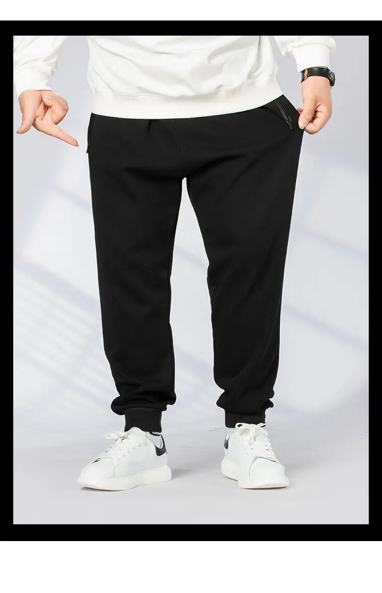 Men Black Track Pants XL 7XL 130-300kg — feature 11