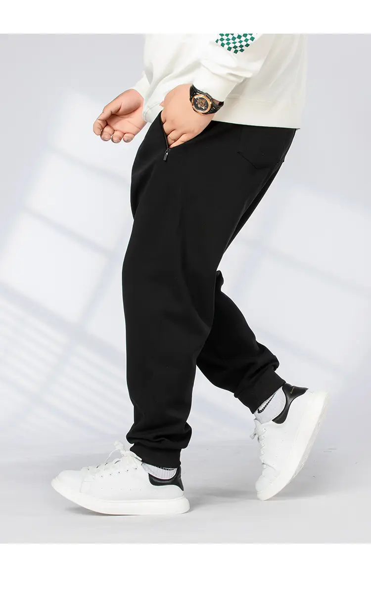 Men Black Track Pants XL 7XL 130-300kg — feature 13