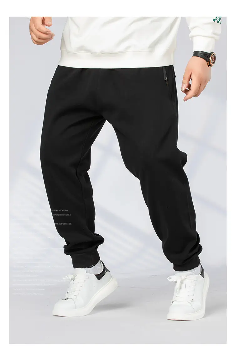 Men Black Track Pants XL 7XL 130-300kg — feature 8