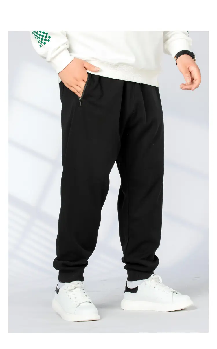 Men Black Track Pants XL 7XL 130-300kg — feature 9