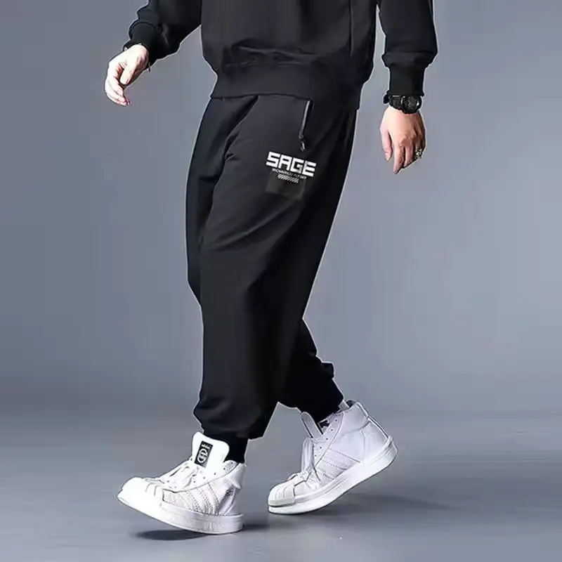 Men Black Track Pants XL 7XL 130-300kg - Image 3