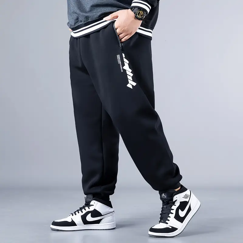 Men Black Track Pants XL 7XL 130-300kg - Image 12