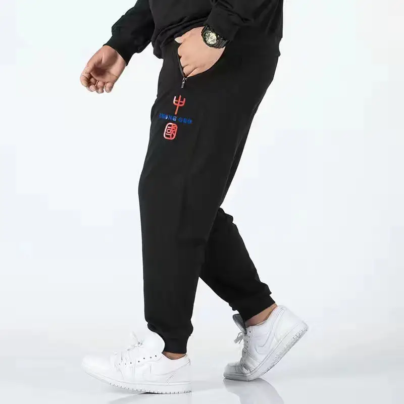 Men Black Track Pants XL 7XL 130-300kg - Image 14