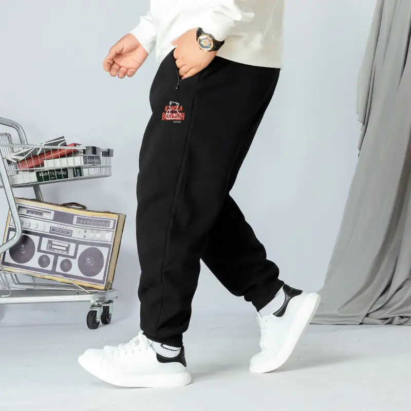 Men Black Track Pants XL 7XL 130-300kg - Image 16