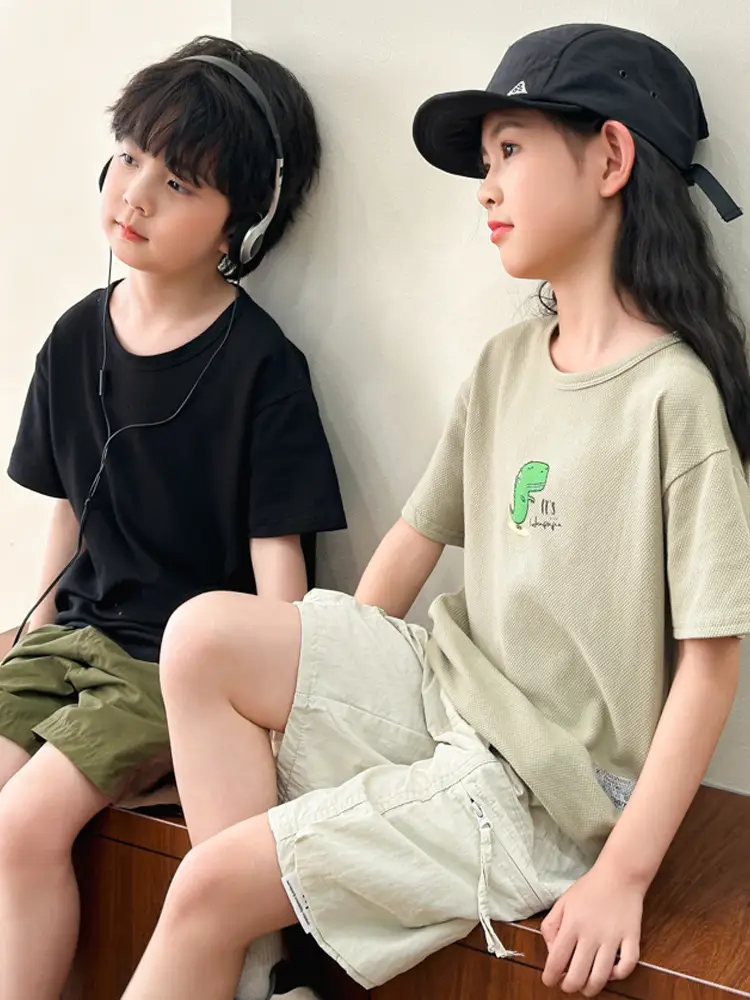 Boys Cotton T-Shirt Black Cap Summer 2025 - Image 11