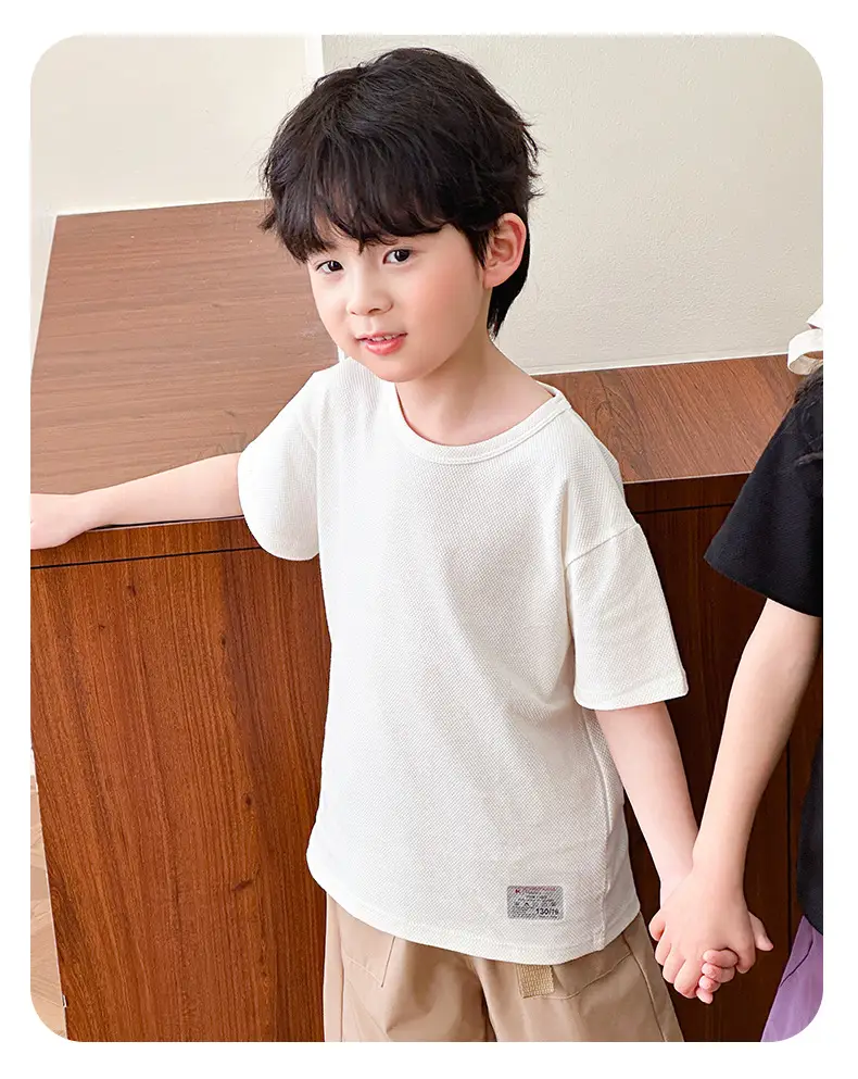 Boys Cotton T-Shirt Black Cap Summer 2025 — feature 15