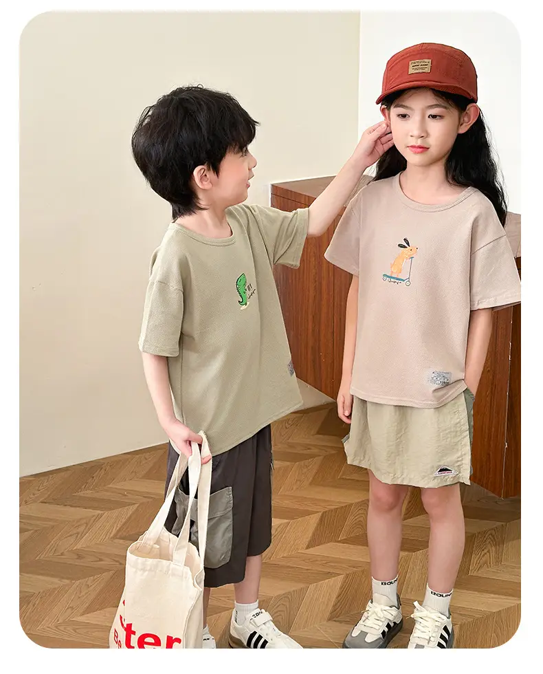 Boys Cotton T-Shirt Black Cap Summer 2025 — feature 17
