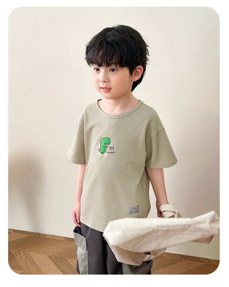Boys Cotton T-Shirt Black Cap Summer 2025 — feature 18