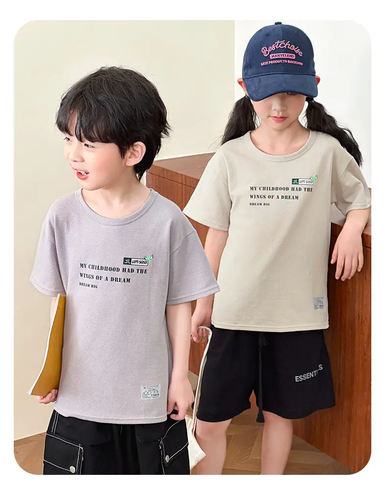 Boys Cotton T-Shirt Black Cap Summer 2025 — feature 20