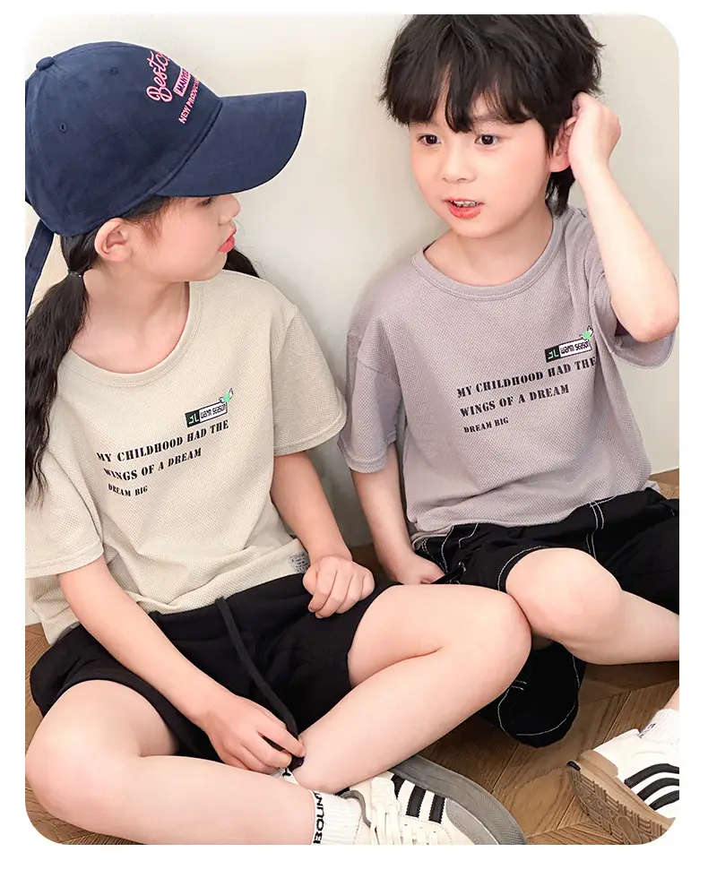 Boys Cotton T-Shirt Black Cap Summer 2025 — feature 21