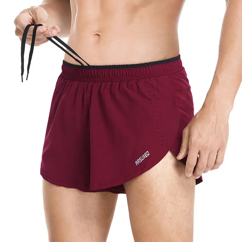 Men's Running Shorts Bordeaux Dark Blue Quick-Drying