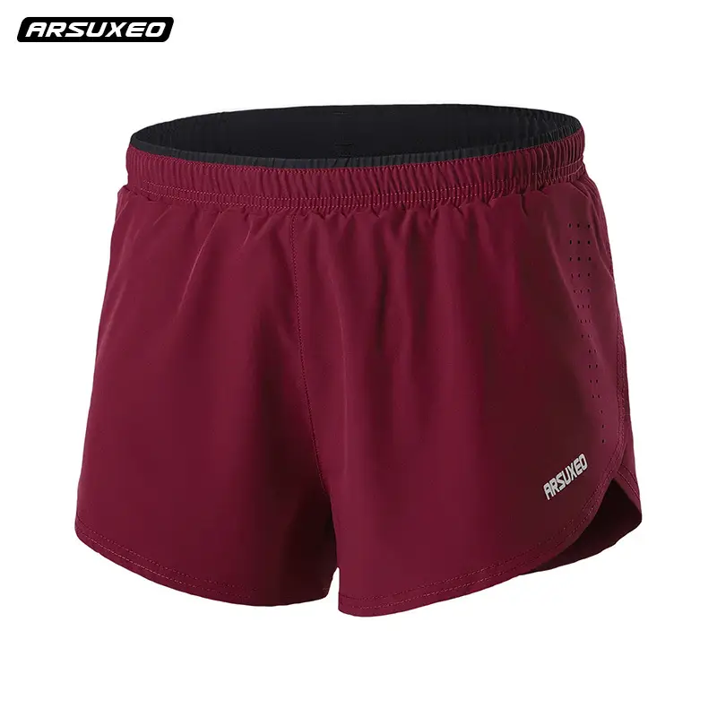 Men's Running Shorts Bordeaux Dark Blue Quick-Drying