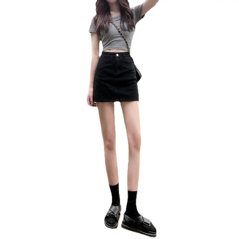 Denim High Waist Shorts for Women Summer Large - Image 9