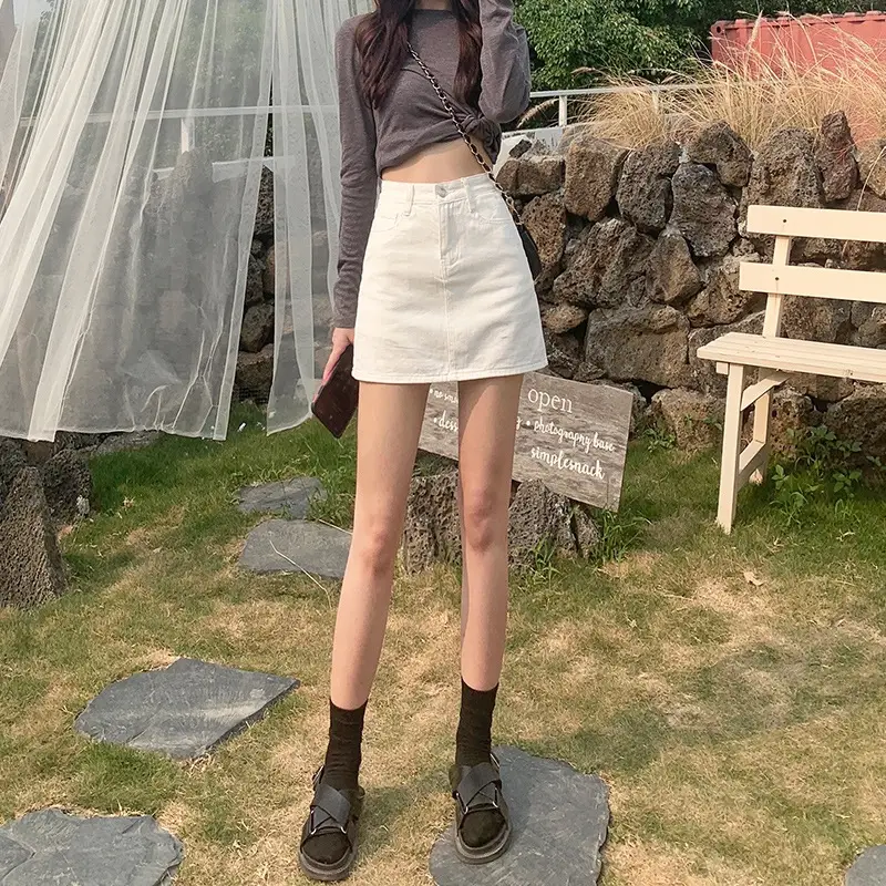 Denim High Waist Shorts for Women Summer Large - Image 2
