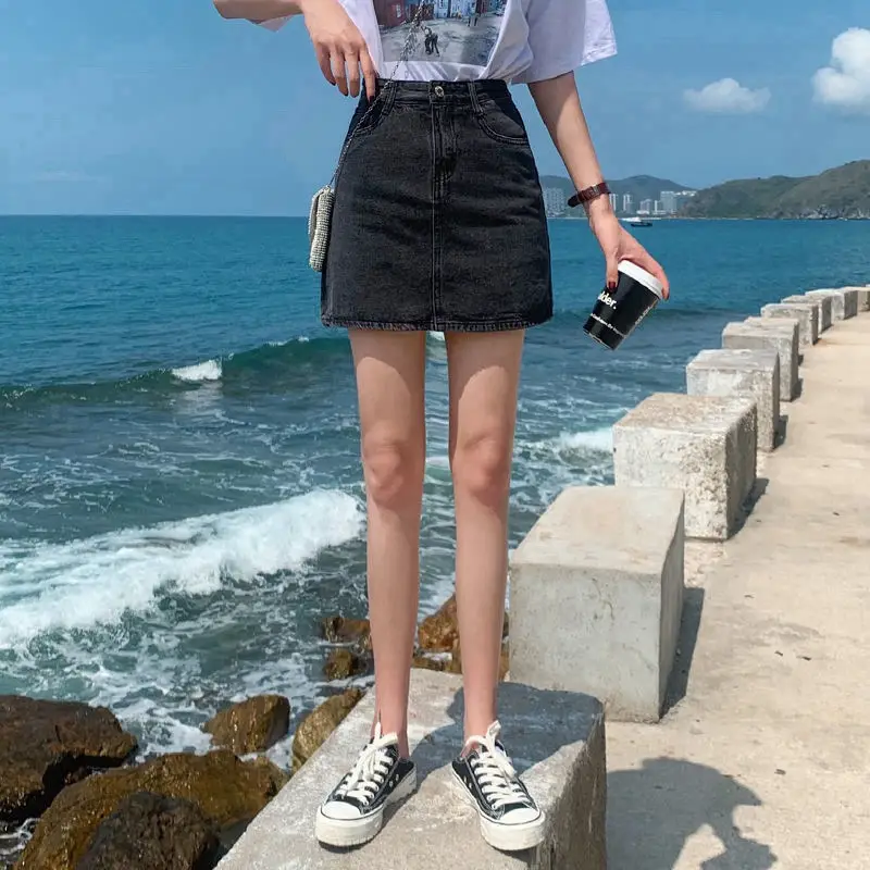 Denim High Waist Shorts for Women Summer Large - Image 3