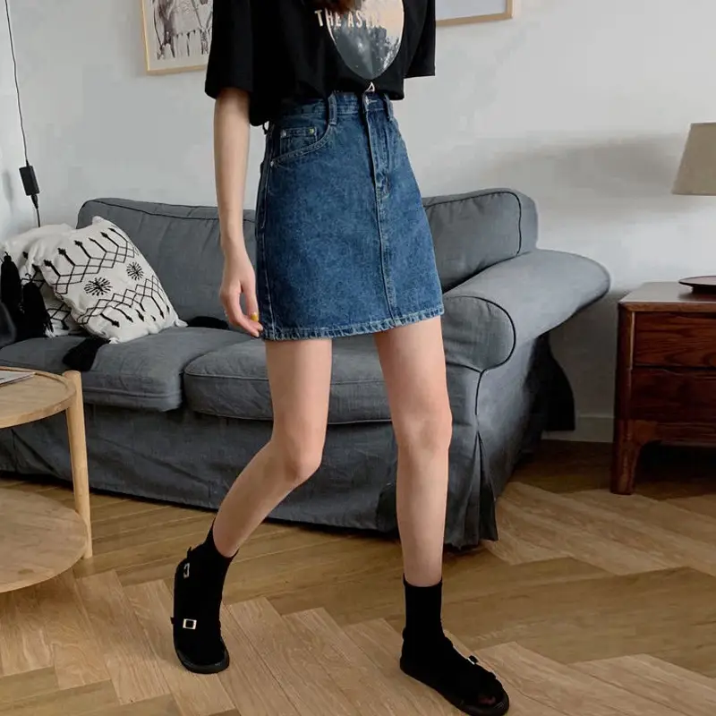 Denim High Waist Shorts for Women Summer Large - Image 5