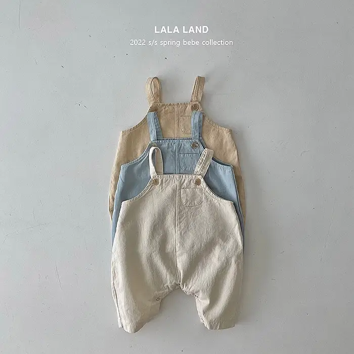 Baby Overalls Korean Style Light Blue Spring Jumpsuit - Image 7
