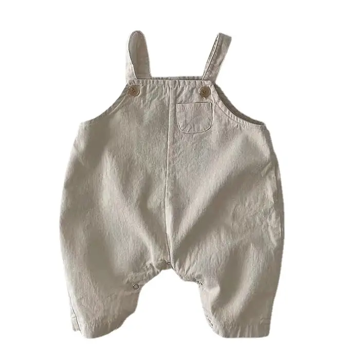 Baby Overalls Korean Style Light Blue Spring Jumpsuit - Image 8