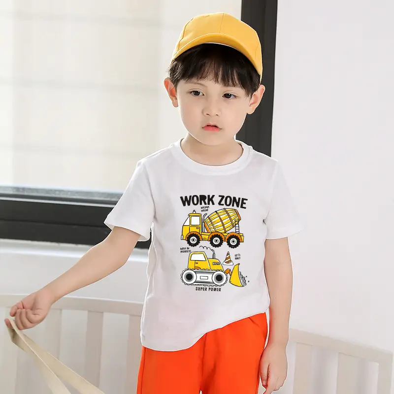 Children's Blue Work Zone T-Shirt & Gray Shorts 2026 Set - Image 19