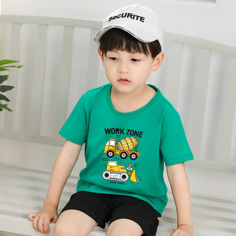 Children's Blue Work Zone T-Shirt & Gray Shorts 2026 Set - Image 21