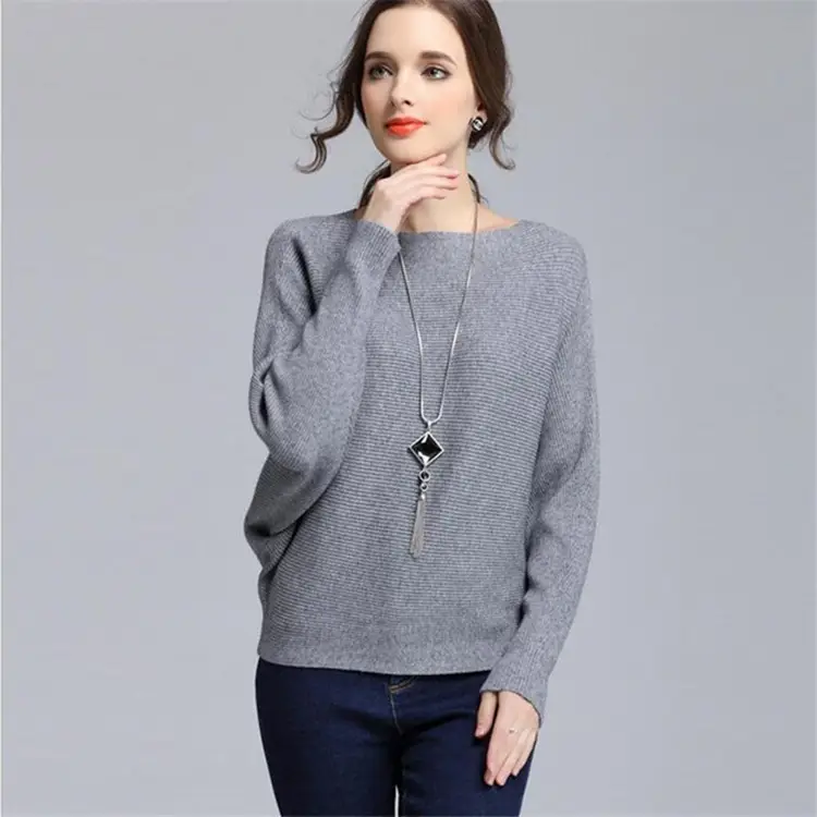 Women's Navy Dolman Sleeve Sweater Large