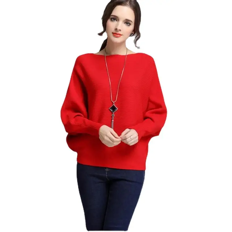 Women's Navy Dolman Sleeve Sweater Large