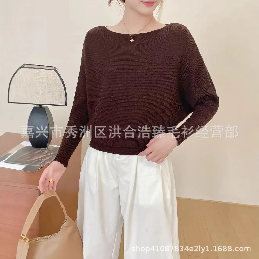 Women's Navy Dolman Sleeve Sweater Large