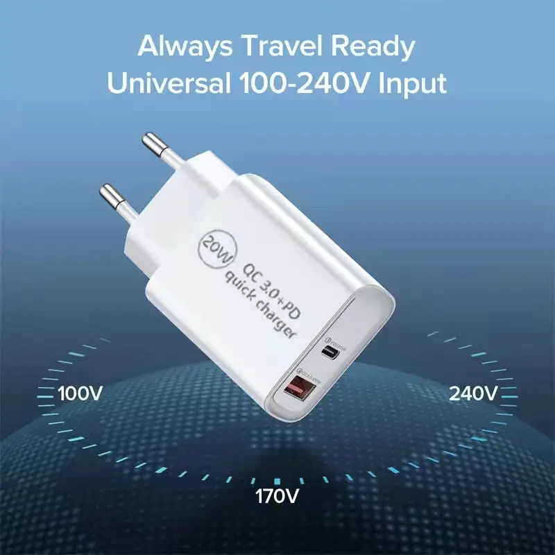 FLOVEVE PD3.0 QC3.0 18W EU Charger for iPhone 13 - Image 5
