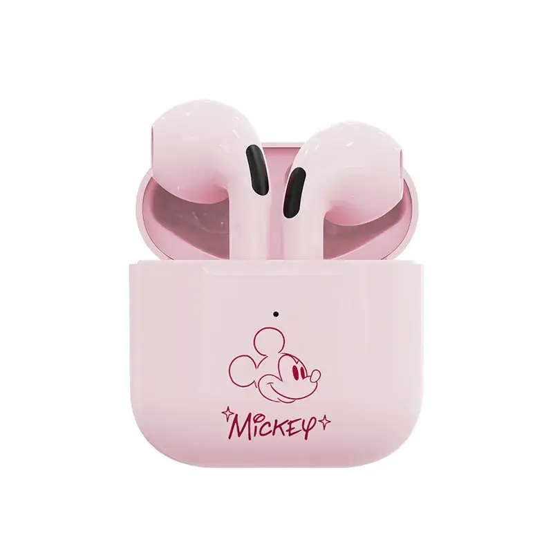 Pink Bluetooth Earbuds with Charging Case - Image 2