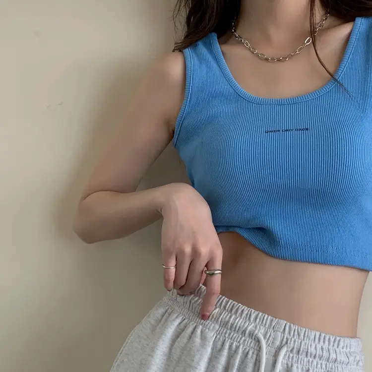 Women's Black Crop Top with "Feel Good" Print — feature 13