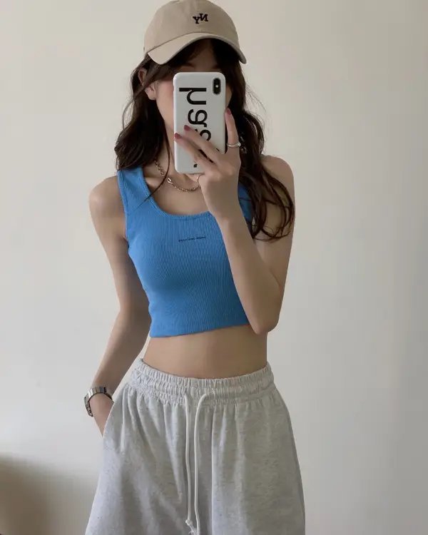Women's Black Crop Top with "Feel Good" Print — feature 15