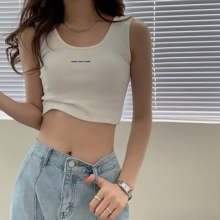 Women's Black Crop Top with "Feel Good" Print — feature 18