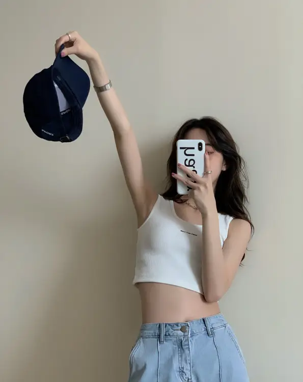 Women's Black Crop Top with "Feel Good" Print — feature 19