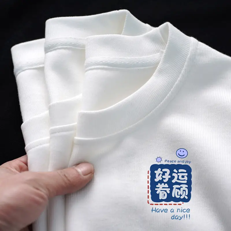 Women 2025 Pure Cotton Round Neck T-Shirt White - Image 7