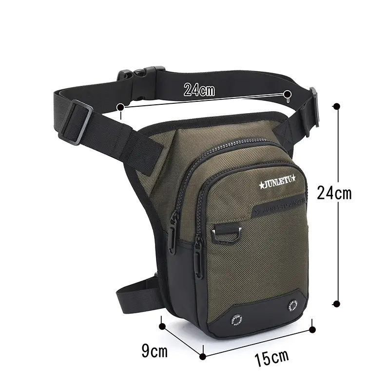 Tactical Motorcycle Shoulder Bag 24cm Green - Image 6