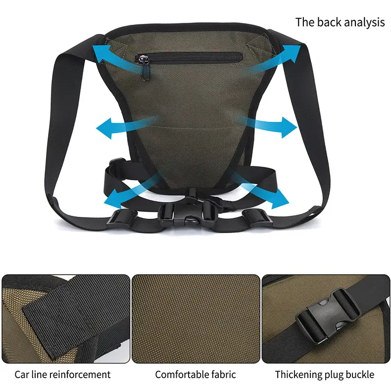 Tactical Motorcycle Shoulder Bag 24cm Green — feature 27