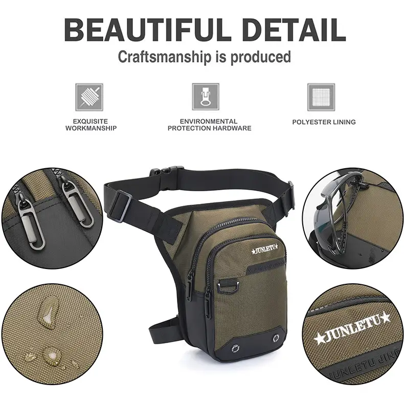 Tactical Motorcycle Shoulder Bag 24cm Green — feature 29