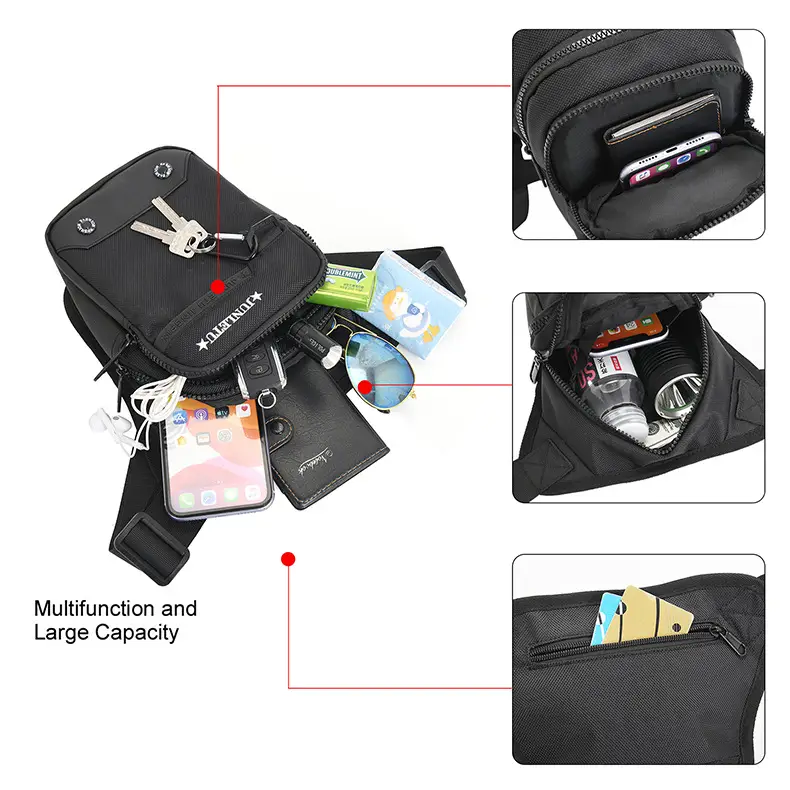 Tactical Motorcycle Shoulder Bag 24cm Green — feature 5