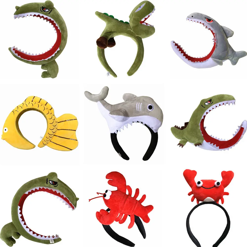 Shark Cartoon Headband for Kids Play Dress Up