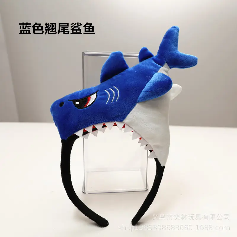 Shark Cartoon Headband for Kids Play Dress Up