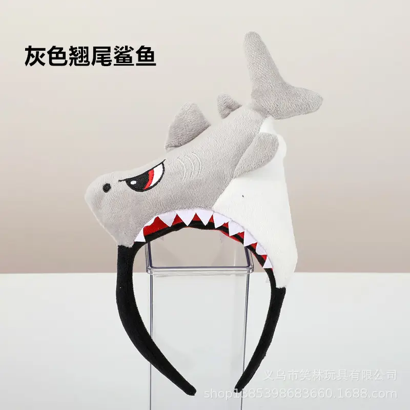 Shark Cartoon Headband for Kids Play Dress Up