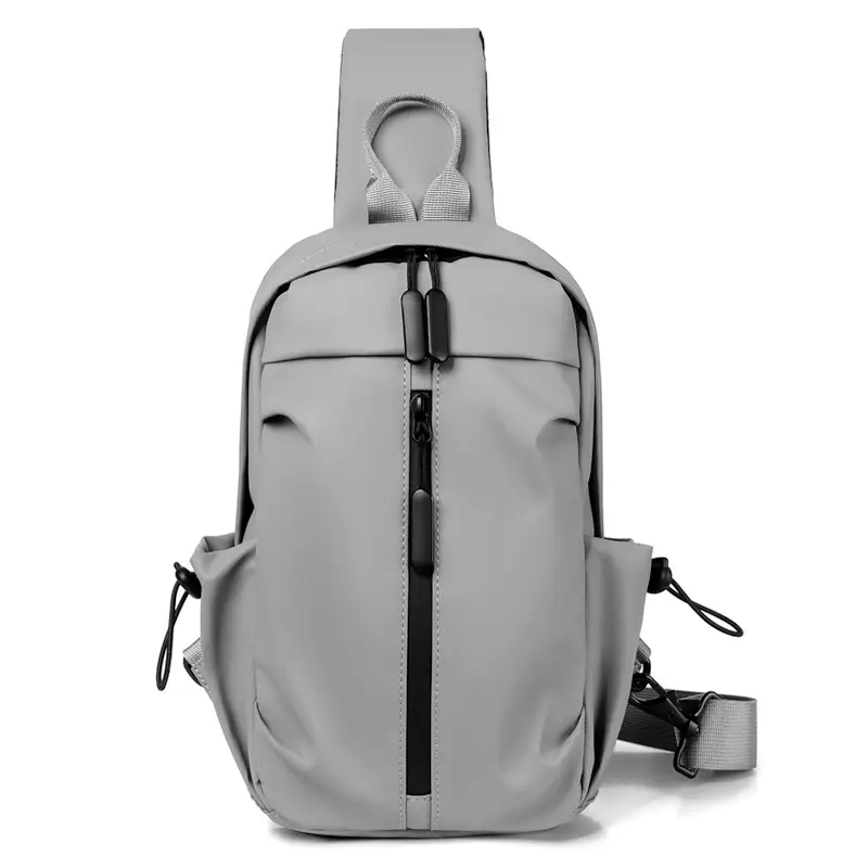 Men Grey Crossbody Backpack Multifunctional Small - Image 8