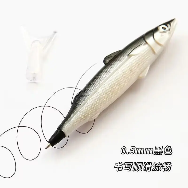 K-Style of Cartoon Simulated Fish Shaped Salted Fish Ballpoint Pen Children's Toy Gift Pen Funny Pen Personalized Gel Pen