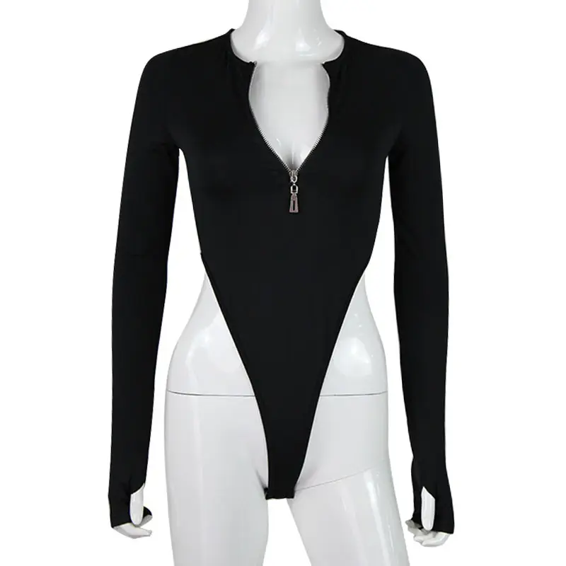 Black Long Sleeve Slim Fit Women's Body Con Fit Bodycon Dress — feature 6