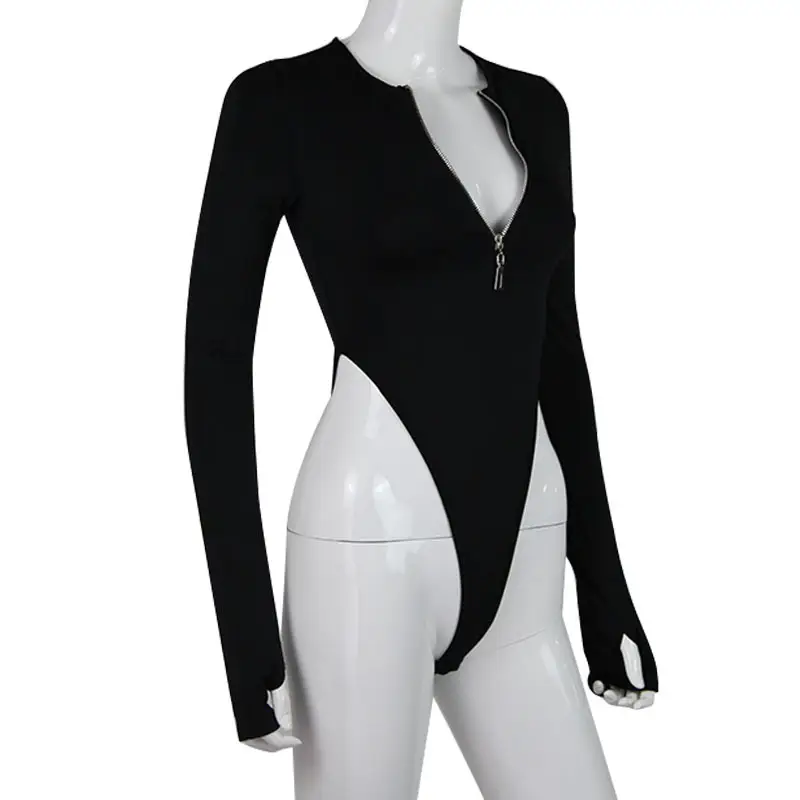 Black Long Sleeve Slim Fit Women's Body Con Fit Bodycon Dress — feature 7