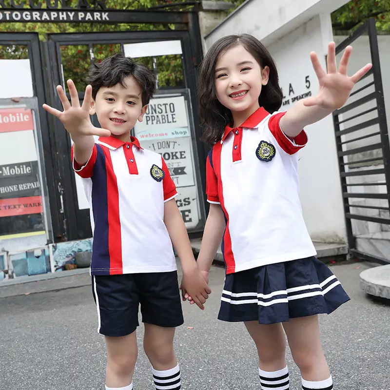 Kids British College School Uniform Green Blue 4Pc Set - Image 2